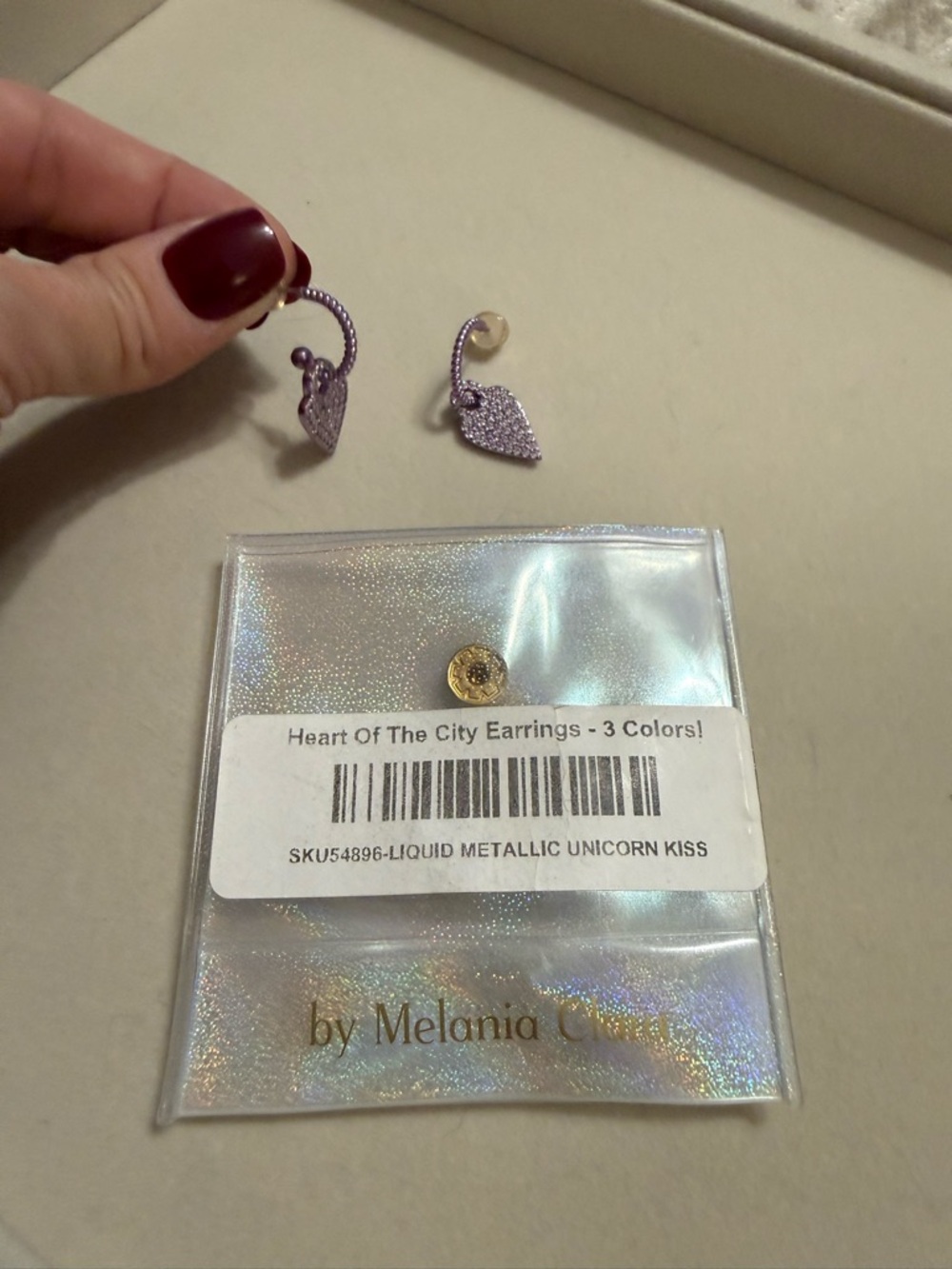 By Alexa Rae - Heart of the City- Liquid Metallic Unicorn Kiss Earrings